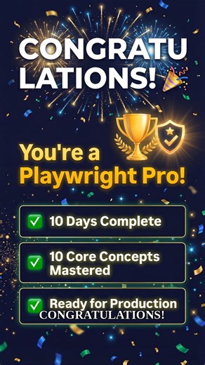 Prasanth Test Architect on Instagram: "Playwright CI/CD in 60 Seconds 🚀 | Best Practices for Real Projects Day 10 of my 10-Day Playwright TypeScript Shorts Series 🚀 In this final video, you’ll learn: ✔️ How Playwright fits into CI/CD pipelines ✔️ Running Playwright tests in GitHub Actions ✔️ Reports & screenshots on failure ✔️ Best practices used in real projects Perfect for: Automation Testers | SDETs | QA Engineers | Job Seekers | Professionals #Playwright #CICD #GitHubActions #AutomationTes