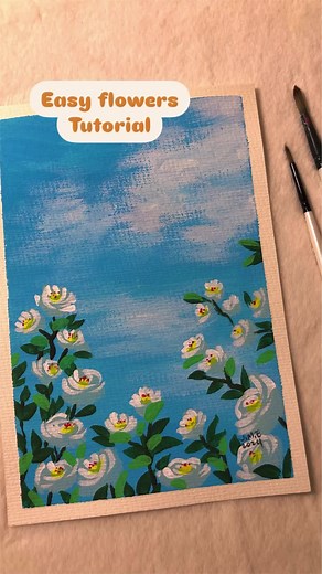 Acrylic Painting Flower Tutorial for Beginners