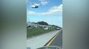 16K views · 402 reactions | A private passenger jet with five people aboard crash-landed on a busy Florida highway and collided with two vehicles on the ground in a fiery accident that killed two people https://reut.rs/3w9FJRo | Reuters | Facebook
