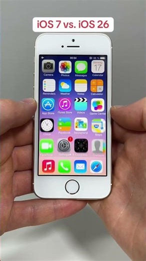 iOS 7 vs. iOS 26 🥹😃😅 #apple #ios #iphone one