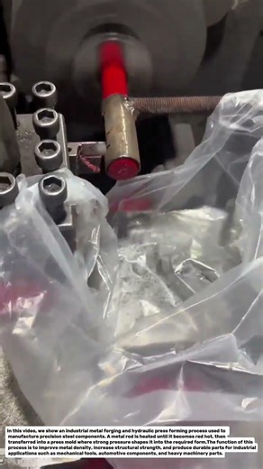 Industrial Metal Forging and Press Forming Process | Heated Steel Component Manufacturing.