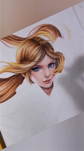 Colored pencils drawing of Butterfly from mobile game "ROV"