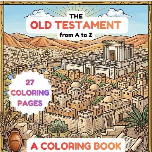 The Old Testament From A to Z: A Coloring Book - Etsy