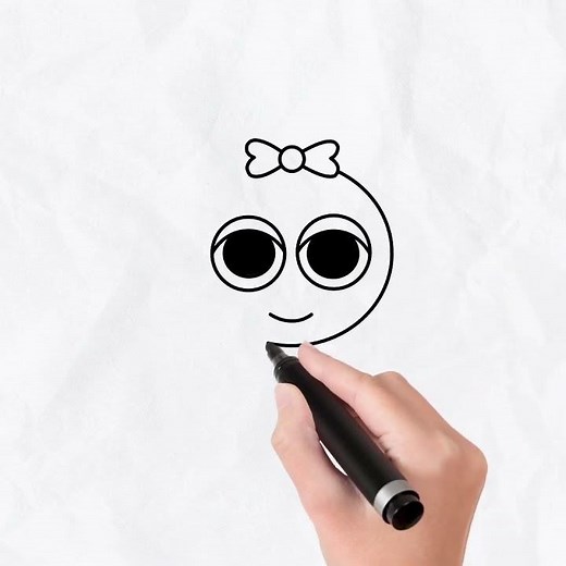 Drawing Pinky ( Pink ) from Incredibox Sprunki