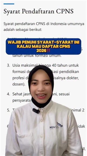 Syarat Pendaftaran CPNS 2026 #syaratpendaftarancpns2026 #syaratdaftarcpns #syaratdaftarcpns2026 #cpns2026 #daftarcpns2026 #pendaftarancpns2026 | Bimbel Cpns 2024 - Jadiasn