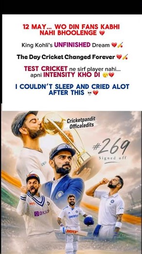 🤯Virat kohli test retirement 🏏 #ipl #testcricket #viratkohli #viratkohliretirementannouncement