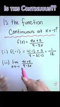 Is the Function Continuous?
