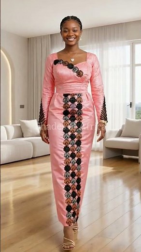 Elegant Pink Satin Gown with Beaded Lace Sleeves – Gorgeous Evening Dress Inspiration ✨ #dressgoals