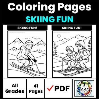 SKIING FUN Coloring Pages/Digital Resources/Elementary School Activities