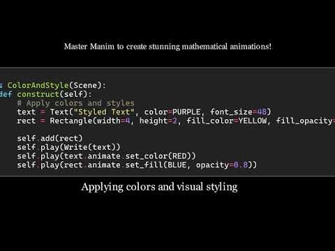 Python Manim Tutorial: Speed up EVERYTHING by using Manim to automate animations