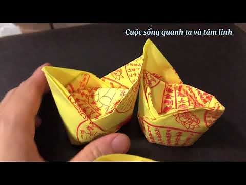 Gold Ingot (Yuan Bao ) How to Fold: Joss Paper Ingot