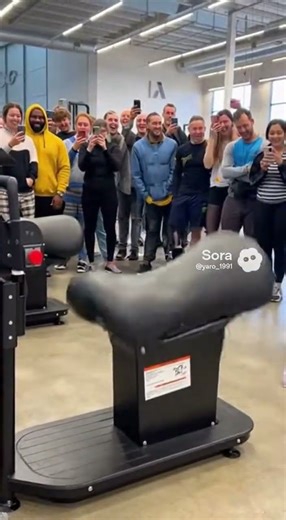 Gym rodeo machine freaks out