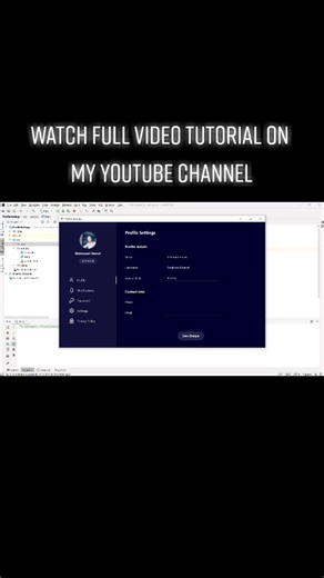 JavaFX UI: Profile Settings Design #javafx #scenebuilder #intelliJ #java #ui #ux #uiux #design #designer #lebanon