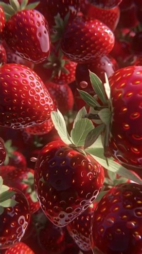 Stunning 3D Strawberries | Hyper-Realistic Close-Up Beauty#3Dart #strawberry #digitalart