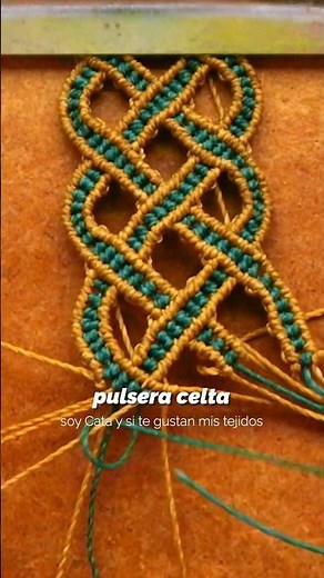 Tutorial: Pulsera Celta - Tejido con nudos e hilo #diy #bracelet #artesanato