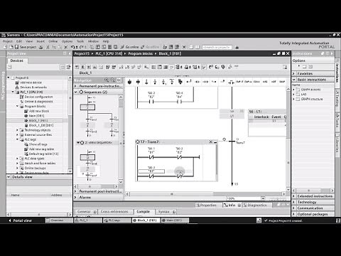 SFC (Grafcet) example TIA Portal + Fluidsim