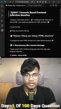 Scenario Based Frontend Interview Question Day 1 #javascript #frontend #reactjs #coding #html