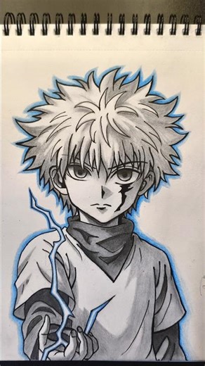 Killua Zoldyck Drawing ⚡ | Hunter x Hunter Art #Killua #AnimeDrawing #ArtShorts #chotaalivlogs