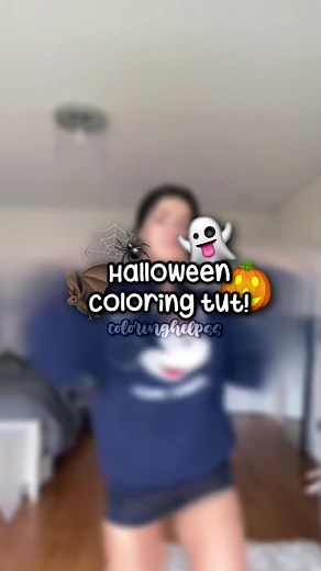 Halloween coloring tutorial!🎃👻#viral #fypシ #blowthisup #coloringhelpss #coloring #coloringtutorial #xyzbca #trendycoloring #halloweencoloring