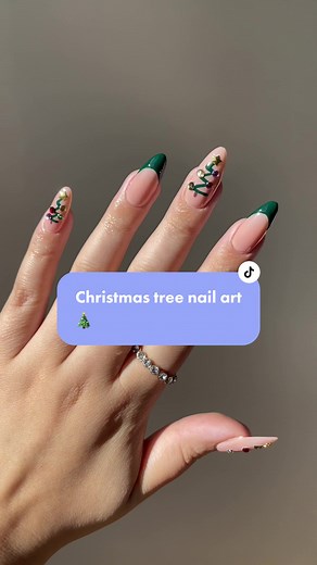 Easy Christmas Tree Nail Art Tutorial