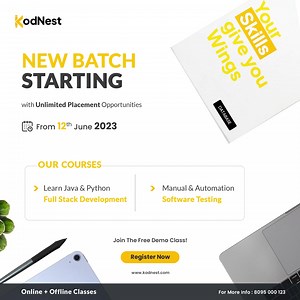 "Unlock Your Future with KodNest!  Join our new batch starting on...