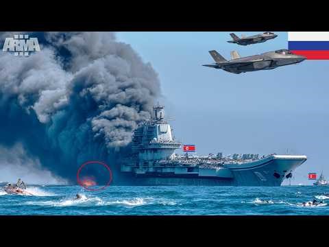 1 HOUR AGO! US F-16 and F-35 fighter jets sank a North Korean aircraft carrier in the Black Sea.