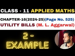 2 Example l Chapter 16 l UTILITY BILLS l example2 l Class 11th Applied Maths l M L Aggarwal 2024-25