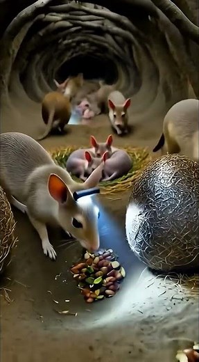 POV: Camera on a Jerboa Exploring Its Underground Burrow Colony