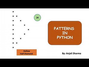 Hollow Half Diamond Pattern | Patterns in Python | Python Lectures |