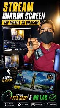 How to Stream, Mirror Screen, Mobile as Webcam Using OTG 2.0 Mobile Phone