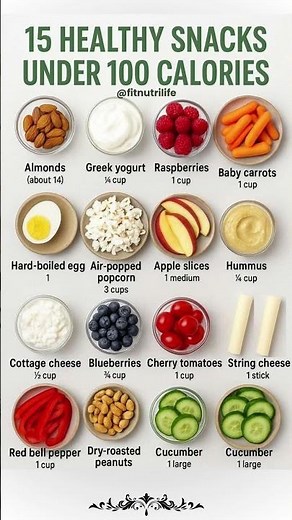 15 Healthy Snacks Under 100 Calories | Weight Loss Friendly Snack Ideas #healthylifestyle