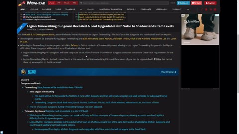 6 Legion-Dungeons kommen im Mythic+ - Details zum Loot bekannt [World of Warcraft: Shadowlands]