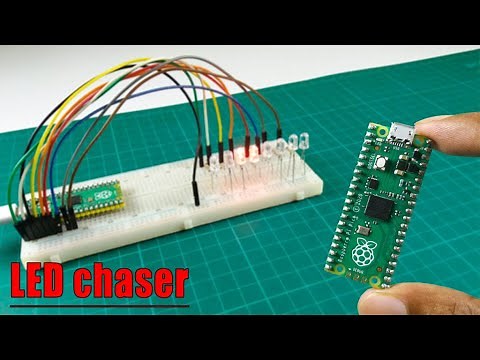 How to make an LED chaser using Raspberry Pi Pico board