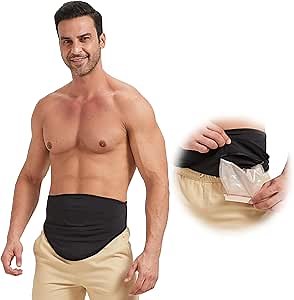 Colostomy Bag Covers for Men and Women, Ostomy Belt, Ostomy Bag Covers for Sports and Daily Life, Black Colostomy Belt for Ostomy Bag, Colostomy Bags, Ileostomy Bags, Ostomy Supplies(L)