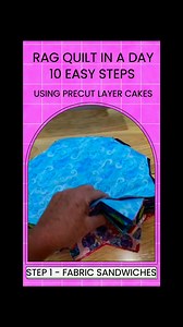 10 Easy Steps to make a Rag Quilt using precut fabric layer cakes. Step 1 is to assemble the fabric sandwiches. For the rest of the steps join me on the Made by Melissa YouTube channel - link in bio - I’ll be post each step and then will have a summary long form video. Rag quilt are so easy to make and are wonder keepsakes and gifts #ragquilt #quiltsofinstagram #quiltingfun #grandmahobbies #quilting #ragquilthowto | Make With Melissa