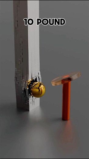 Satisfying Blender Simulation of a heavy ball with 15,000 cubes tower 😍 #rigidbody #animation