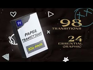 Paper Transitions Big Pack For Premiere Pro Mogrt | Easy to Apply