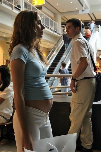 Shopping at the mall belly expansion