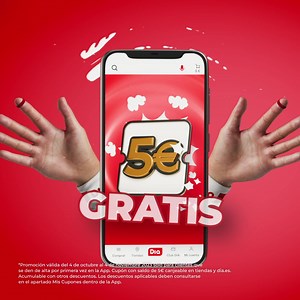 Descarga la nueva App de Dia y gana 5€ 📲. Oferta válida en tiendas y dia.es y acumulable a otros descuentos. #AppDia | DIA España