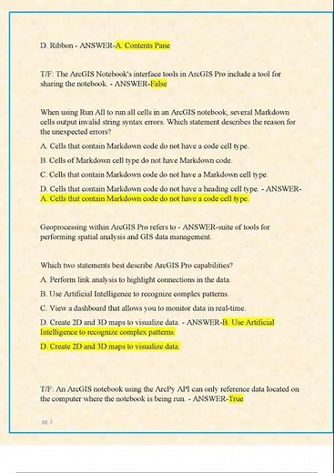 ArcGIS PRO ASSOCIATE CERTIFICATION EXAM 2025 WITH 500 PRACTICE QUESTIONS AND CORRECT ANSWERS