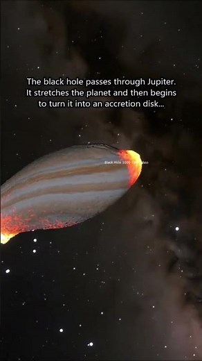 Black Hole 1000 M🜨 vs. Jupiter 💥😨 #spacesim