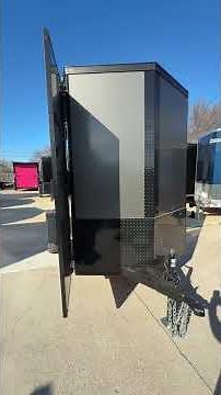 New 5x8 SA Screwless Enclosed Trailer | Blackout | Spoiler Package | .08 Polycor | Dexter Axle |1010