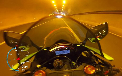 川崎大牛ZX-10R GPS最高时速305km