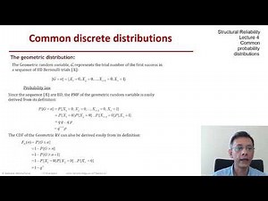 STRUCTURAL RELIABILITY Lecture 04 module 03 - Common Probability Distributions (discrete)