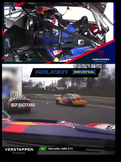 Max Verstappen ONBOARD in Mercedes 😱 | Brave Overtake NLS🔥 #shorts #shortvideo #maxverstappen #nls