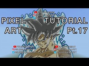 Minecraft Pixel Art Tutorial - Goku Mastered Ultra Instinct Part 17