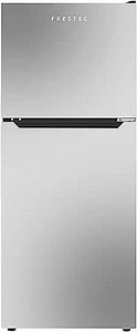 Frestec 10.0 CU' Refrigerator with Freezer, Apartment Size Refrigerator Top Freezer, 2 Door Fridge with Adjustable Thermostat Control, Freestanding, Door Swing, Stainless Steel (FR 1002 SL)