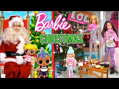 Barbie LOL Goldie Doll Christmas Videos - Morning Routine & Santas Gifts