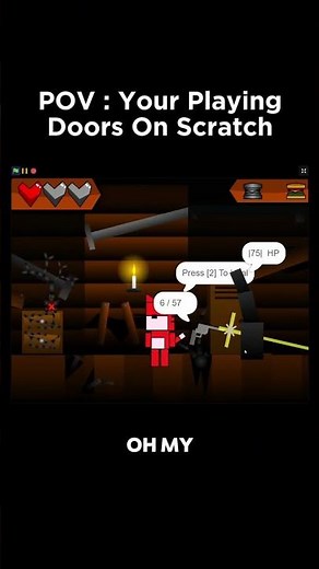 Playing Doors On Scratch... #scratch #doors #roblox #coding #cat