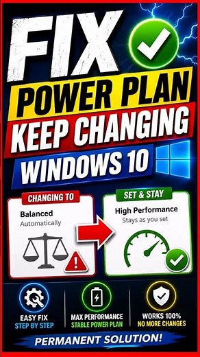 How To Fix Power Plan Keeps Changing To Balanced on Windows 10 ( 2026 )